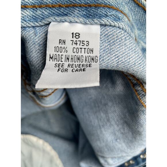 Zana-Di Vintage High Waisted Denim Shorts Hook & Eye Detail  Sz 32” Cutoff Y2k - Picture 6 of 9